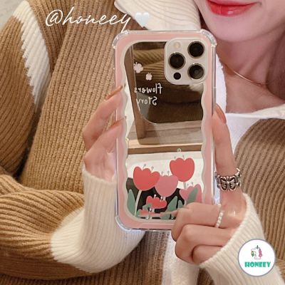 ❏☈☼ เคสโทรศัพท์มือถือ TPU แบบนิ่ม ลายดอกทิวลิป กันกระแทก สําหรับ IPhone 14 13 12 11 Pro Max X Xs XR 8 7 Plus