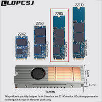 LDPCSJ M.2 NVME Air Cooled หม้อน้ำ SSD ระบายความร้อนทองแดงและโครงสร้างอลูมิเนียมพร้อมพัดลมเงียบ2280 Solid State Drive Cooler