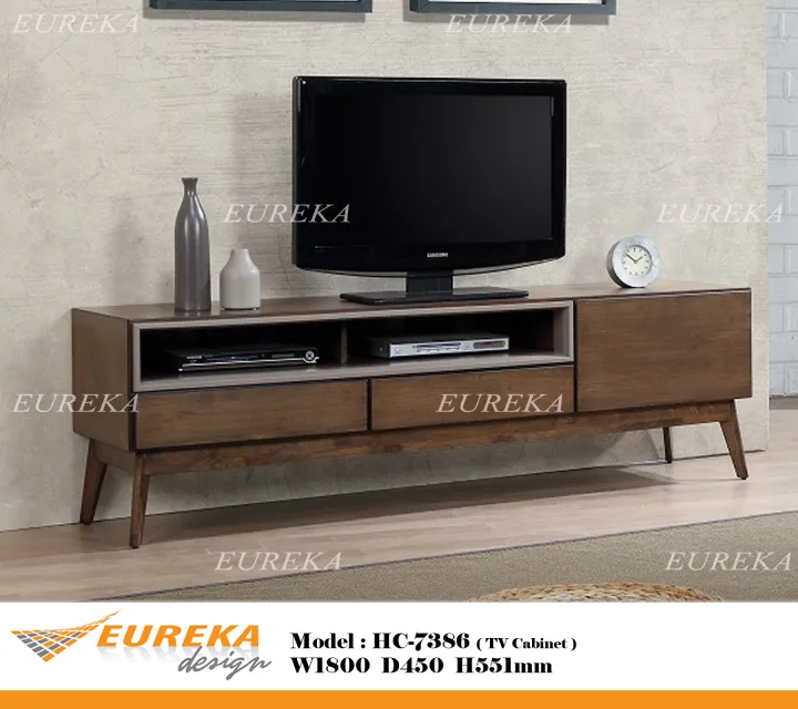 EUREKA 6/7ft Modern Wood TV Drawer 7386/7387 / TV Ruang