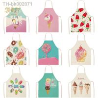 ﹊ Ice Cream Kitchen Aprons Waterproof Custom Barber Casual Cooking Oil-proof Linen Antifouling Chef Apron Unicorn for Women Kid