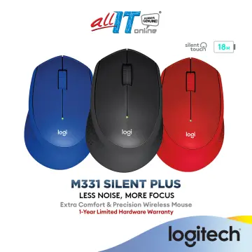 Logitech M330 Silent Plus Wireless Mouse, 2.4 GHz with USB Nano