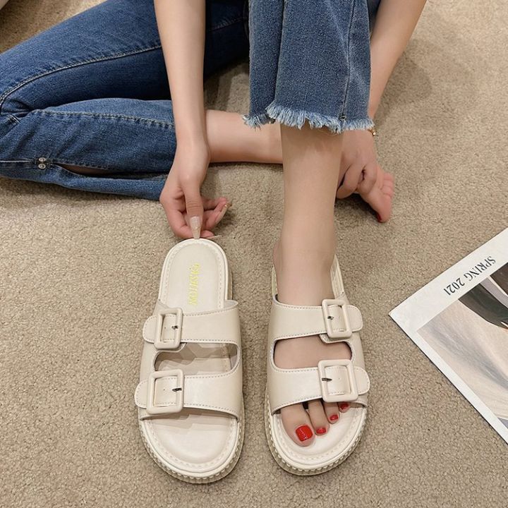 ankle-strap-buckle-platform-slippers-female-2023-summer-foreign-trade-platform-flat-heeled-muffin-outerwear-beach-slippers-female