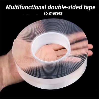 Multifunctional Double Sided Adhesive Tape Waterproof Reusable Wall Stickers Transparent Strong Sticky Glue Car Bathroom Kitchen Adhesives  Tape