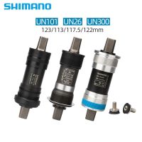 Shimano ตัวยึดด้านล่างเป็น BB-UN101สำหรับ BB-UN26 BB-UN300 68/73มม. ตัวยึดด้านล่างของจักรยานเสือภูเขาแกนจักรยาน UN101 UN26