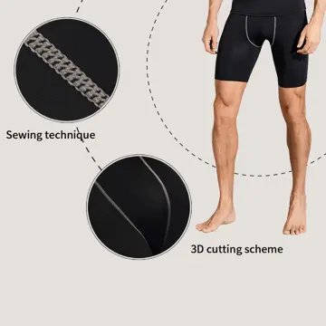 Basketball Tight Pants Mens Seven High Elastic Training Sports Fitness 7  Points Leggings Fast Dry