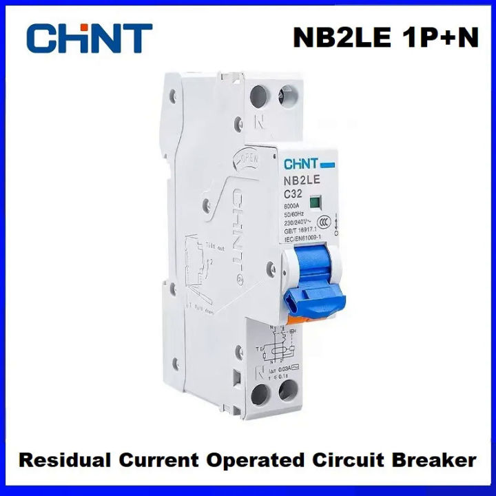 Chint Nb2le 1p N Leakage Protection Switch Circuit Breaker Lazada Ph 