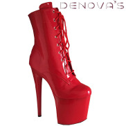Denova s Women s Patent Very High Heel Big Size Pole Dancing Ankle Boot