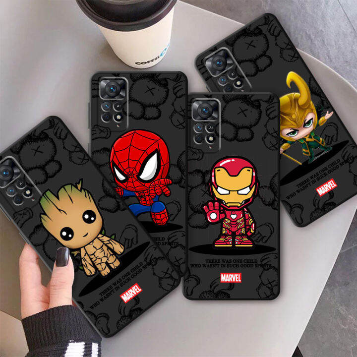 bear-marvel-ironman-phone-case-for-xiaomi-redmi-note-9s-11s-9-11t-10s-11-pro-10-lite-8t-8-7-note10-bumper-black-cover-shell