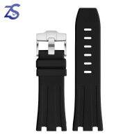 ♤ Rubber Watch Strap Watchband For AP 15703 26470SO Royal Oak Offshore Mens Sports Fashion Watch Accessories 28mm