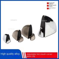 Adjustable Zinc Alloy Fish Mouth Clip Glass Clamp Holder Glass Wood Shelves Support Shelf Brackets for Glass Shelves