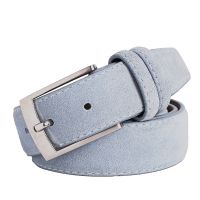 Sude Belts Cow Leather for Man And Lady Plaid Jeans Pin Buckle Luxury High Quality Classic Leather Sude Belts Cow Leathe