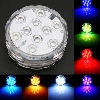 69HC Submersible LED Light With Remote Controller Waterproof RGB Multi-color 10-LED L