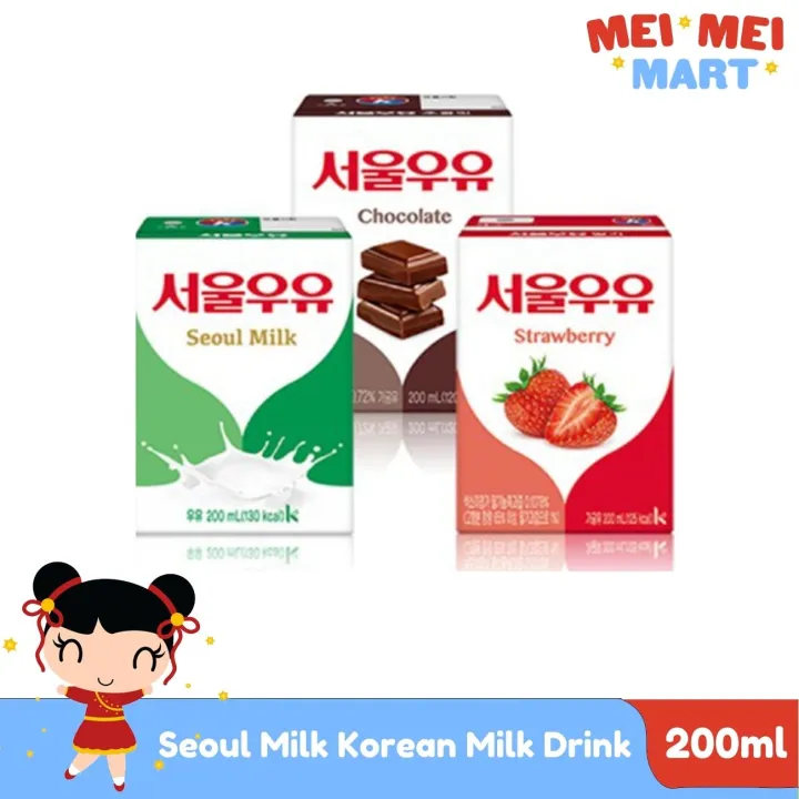 Seoul Milk Korean Milk Drink 200mL Chocolate Strawberries Lazada PH
