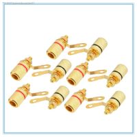 ♟♂ 10pcs Gold Plated Audio Connector Binding Post Amplifier Speaker Cable Terminal Banana Plug Jack for 4mm Diameter Banana Plugs