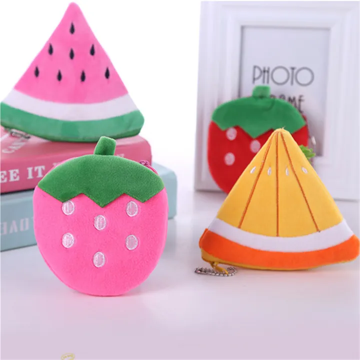 fruity-plush-zipper-toys-coin-purses-for-girls-fruit-shaped-coin-purses-cute-zipper-coin-pouches-watermelon-fruit-coin-purses