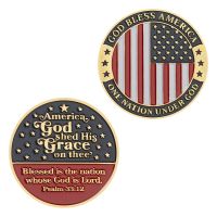 【CW】 Bless America Souvenir Blessed Is The Whose Lord Psalm Coin Collectibles US Gold Plated Commemorative