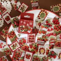 46pcs/box Vintage Strawberry Orchard Decorative Stickers Scrapbooking Stick Label Diary Sealing Sticker Stationery  Album Kids Stickers