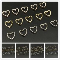 20pcs/lot Love Heart Hollow Gold Color Silver Color CCB Loose Spacer Beads For Jewelry Making DIY Necklace Bracelet