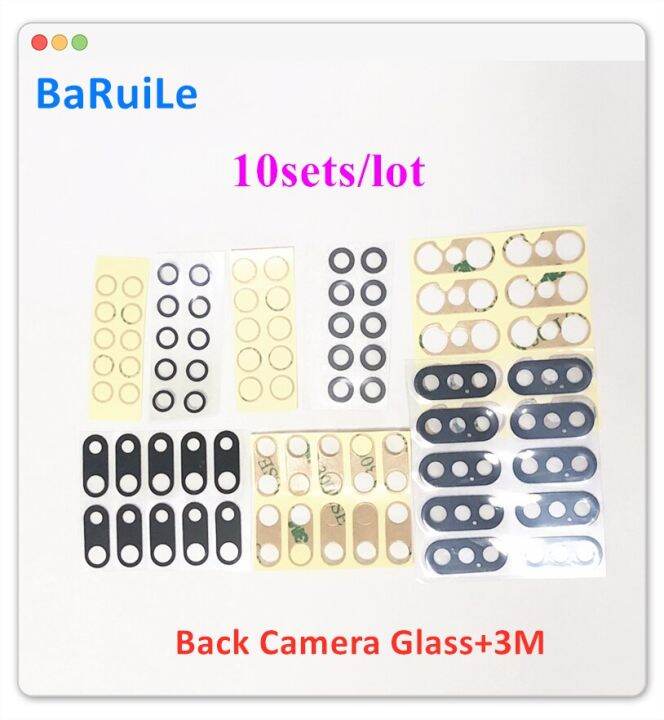 baruile-10ชุดเลนส์กระจกกล้องถ่ายรูปหลังสำหรับ-iphonex-xr-xs-max-7-6-8-6s-plus-7g-8g-เลนส์กล้องมองหลังใช้แทนกาวกระจกแท้