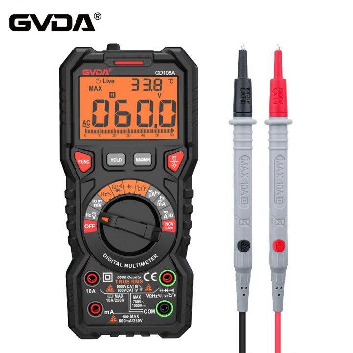S88 GVDA Digital Multimeter Auto Range DMM Voltmeter True RMS AC DC NCV