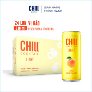 Voucher 200K Thùng 24 lon Chill Cocktail vị Đào 330ml lon độ cồn 3%