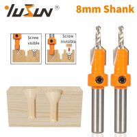 YUSUN 8MM Shank Hss Countersink Router Bit Screw Extractor เครื่องตัดมิลลิ่งสําหรับงานไม้สําหรับไม้