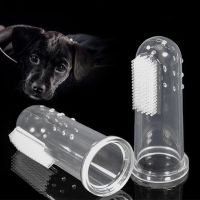 Soft Pet Finger Cot Toothbrush Silicone Teddy Dog Brush Bad Breath Tartar Teeth Tool Dog Cat Cleaning Grooming Tools Pet Supplie Brushes  Combs