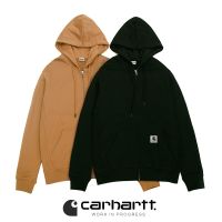 Cartt Kahar เสื้อกันหนาวมีซิปมีฮู้ดผู้ชายแบรนด์แจ็คเก็ตคาร์ดิแกนลำลองทรงหลวมโลโก้ภูเขา