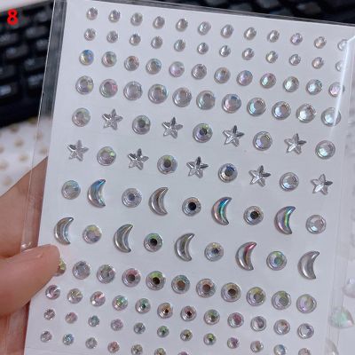 Face Jewelry Disposable Tattoo Stickers Pearl Crystal Diamond DIY Eyes Face Body Waterproof Makeup Decorations Rhinestones