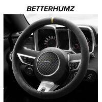 BETTERHUMZ Alcantara 38Cm Non-Slip Car Steering Wheel Cover For Chevrolet Camaro Malibu Sail Spark Captiva Equinox Accessories