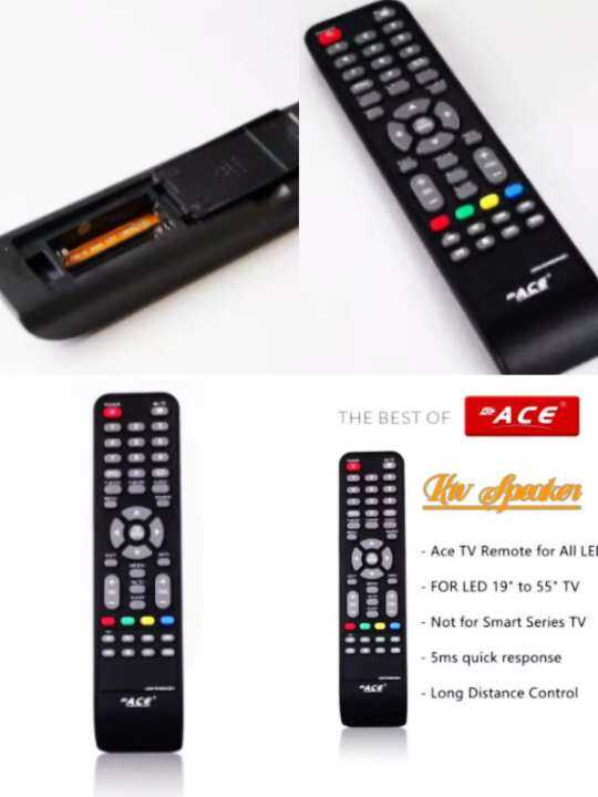 ACE Remote Standard TV Remote ACE LED TV Remote Controller/tested