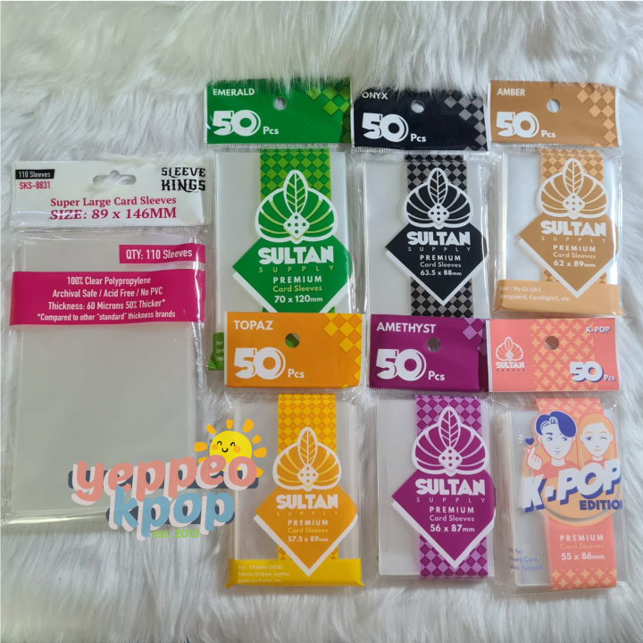 PACK/TINGI Sultan Supply Sleeve Kings Card Sleeves kpop amethyst topaz