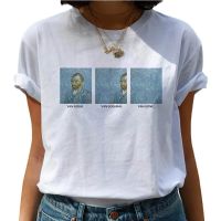 เสื้อยืดผ้าฝ้ายVan Gogh ภาพวาด Harajuku T เสื้อผู้หญิง Van Goghing Van หายไปตลกเสื้อยืด90S Graphic Tshirt แฟชั่น top Tees หญิง