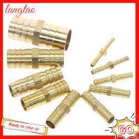 LANGTAO 6mm 8mm 10mm 12mm 16mm ข้อต่อท่อตรง หลอดสำหรับหลอด ฟิตติ้งท่อ อะแดปเตอร์ตัวเชื่อมต่อ ทนทานต่อการใช้งาน ทองเหลืองเบิ้ล เข็มเจาะท่อ ท่อพียู