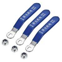 Uxcell Lever Handle Iron Chrome Plated Replacement Blue for DN20 Ball Valve 3 Pcs Plumbing Valves