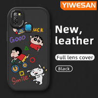 YIWESAN เคสสำหรับ Infinix Smart 5 Hot 10 Lite Smart 6 X657 X657C การ์ตูนน่ารักสีเทียนลายเด็กผู้ชายตัวเล็กๆโทรศัพท์ดีไซน์ข้างดีไซน์ใหม่กล้องฝาปิดเลนส์นุ่มหนังเคสป้องกันแบบบางเคสกันกระแทก