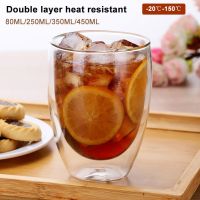 【CW】㍿☃  80ml/250ml/350ml/450m Glass Cup Wall Insulation Mug Drink Drinkware for