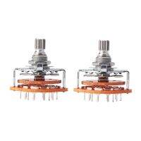 2PCS Rotary Switch Selector 2-Pole 6-Position Guitar Amplifier Rotary Switch Accessary