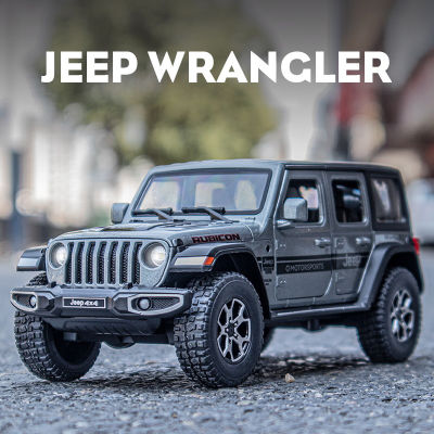 1:22 Jeeps Wrangler Rubicon Alloy Diecasts &amp; Toy Vehicles Metal Toy Car Model Sound And Light Pull Back Collection Kids Toy Gift