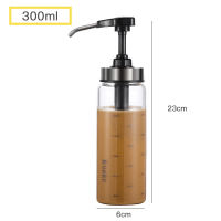 Sauce Syrup Dispenser Bottle Glass Olive Oil Dispenser with Wide Neck Press Pumps Head Kitchen Supplies xqmg Gravy Boats Tablewa