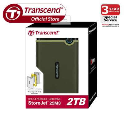 Transcend External Hard Drives StoreJet 25M3 2TB - Military Green (TS2TSJ25M3G)