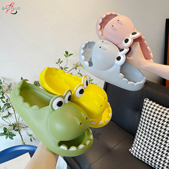 QiaoYiLuo dinosaur slippers cartoon couple wearing slippers Comfortable ...