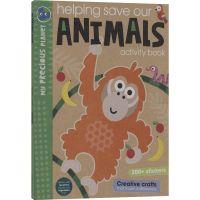 Helping save our animals theme childrens Encyclopedia popular science book English original environmental protection theme manual activities Game Book finding fun maze cultivating childrens low-carbon environmental protection concept 5 years old+