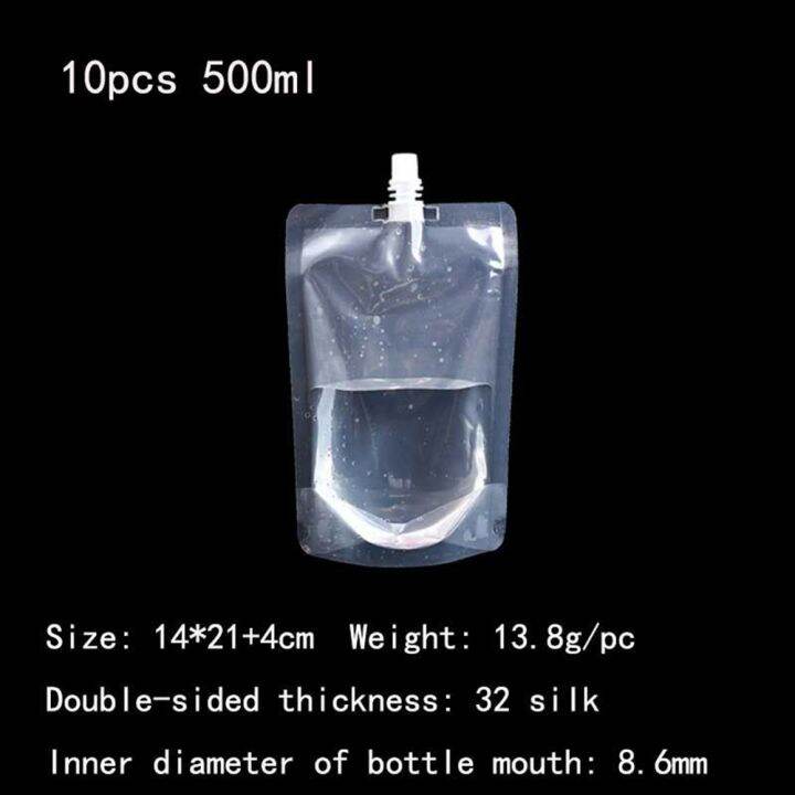 【SensoDaily】 Beer Bags Drink Pouches Resealable Spillfree Filling 100