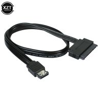 1Pc 50cm Dual Power Esata Usb 5v Combo To 22pin Sata Usb Hard Disk Cable Hot Selling Accessories for 2.5 3.5 Hard Disk Drive