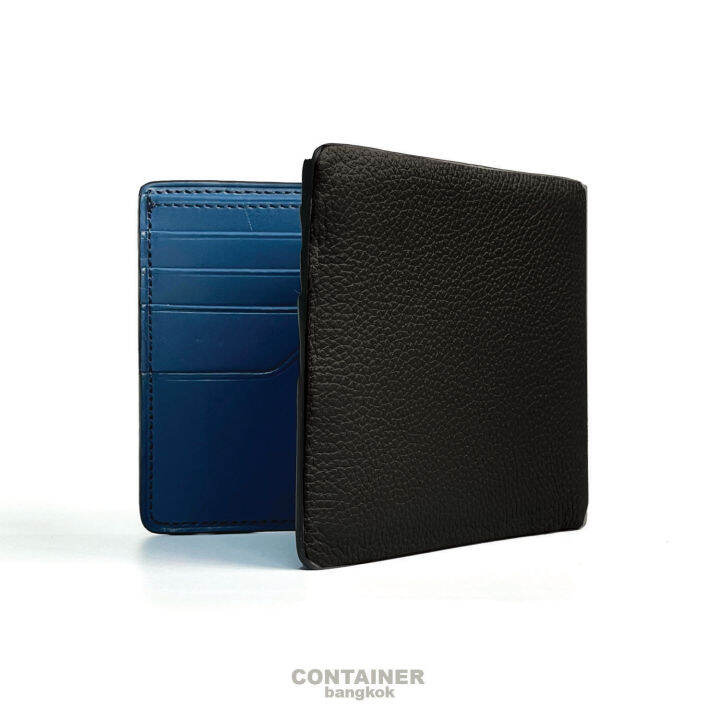 กระเป๋าสตางค์หนังเม็ด-สีดำ-c22-bifold-wallet-black