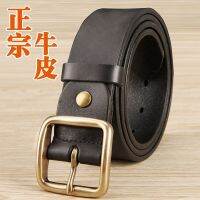 Mens belts are durable and durable genuine leather American retro belt top layer cowhide handmade casual belt