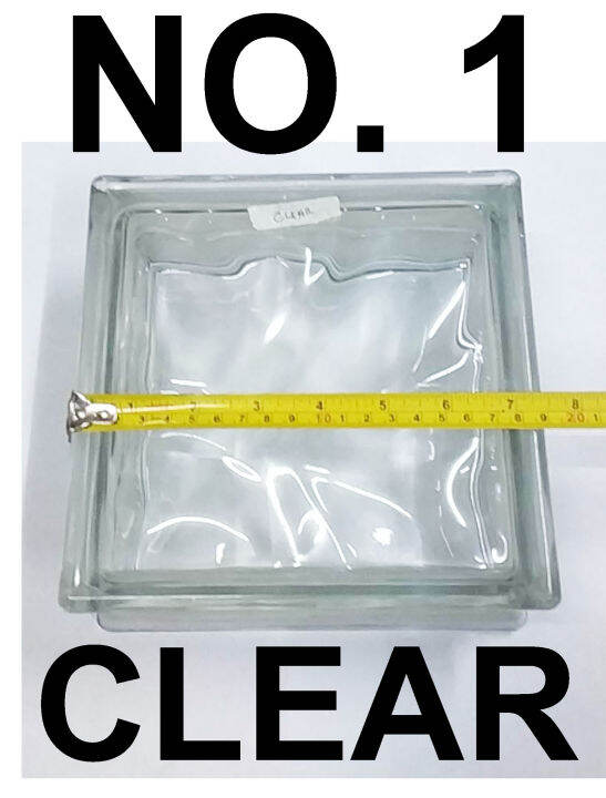 GLASS BLOCK 8" X 8" X 3" MODEL NO. 1 CLEAR NO. 1