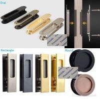 Oval Square Round Zinc Alloy Double Sided Two Sides Pair Mounting Bathroom Bedroom Closet Recessed Flush Built-in Sliding Door Finger Pull Gold Bronze Matte Black Brushed Nickel Chrome Antique Copper