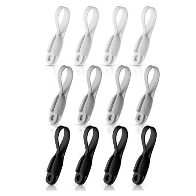 12 Pcs Cord Bundlers Cord Organizer for Appliances, Self Adhesive Kitchen Appliance Cord Holder(Black, White, Gray)